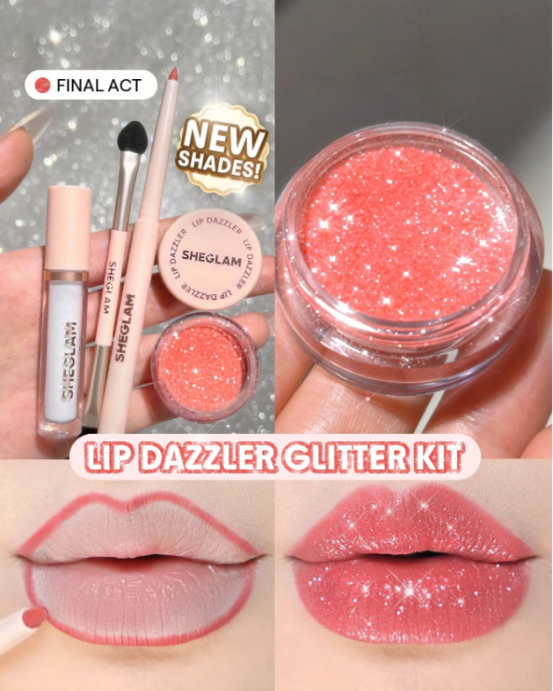 Lip Dazzler Kit de purpurina para labios Sheglam