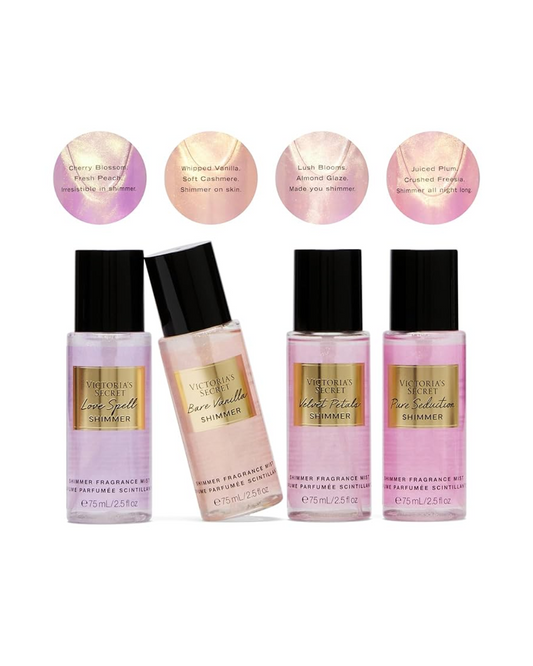 Shimmer Mist Gift Set Victoria's Secret 4 de 75ml cada uno