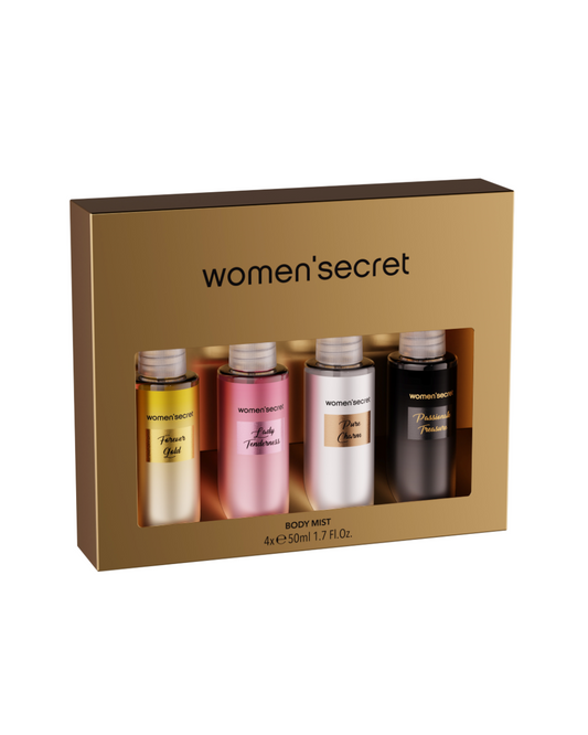 Women Secret Body Mist Coffre Metalic 4X50Ml